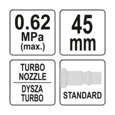 Pistol de suflat aer cu duza turbo Yato..